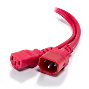 ALOGIC 1.5m IEC C13 to IEC C14 Computer Power Extension Cord Male to FemaleRED