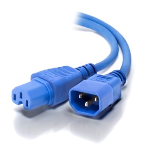 ALOGIC 0.5m IEC C14 to IEC C15 High Temperature  Male to Female  BLUE