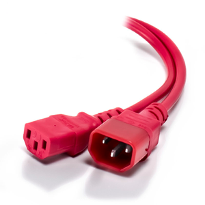 ALOGIC 1.5m IEC C14 to IEC C15 High Temperature - Male to Female - Red