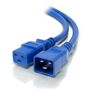 ALOGIC 1m IEC C19 to IEC C20 Power Extension Cable - Male to Female Cable - Blue
