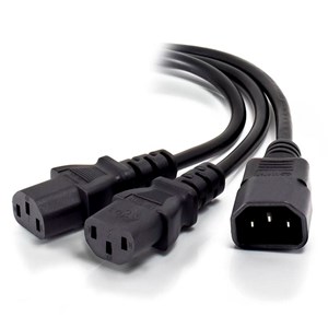 ALOGIC 0.3m Y Splitter Power Cable  IEC C14 (M) 2 IEC C13 (F)