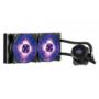 CoolerMaster MasterLiquid Lite 240 RGB CPU Cooler, RGB Dual Chambers Design Water Block, 2x120mm RGB Fan, 240mm Radiator