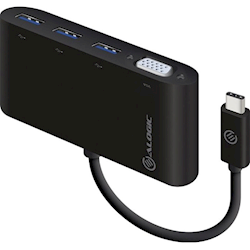Alogic 10cm USB-C to VGA/3-Port USB 3.0 MultiPort Adapter