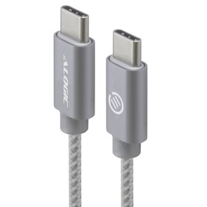 ALOGIC 1m USB 2.0 USB-C to USB-C Cable - Charge & Sync - Male to Male - Space Grey - Prime Series