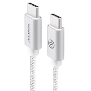 Alogic 1m USB 2.0 USB-C (Male) to USB-C (Male) Cable - Silver