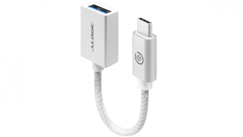 ALOGIC 15cm USB 3.1 USB-C (Male) to USB-A (Female) Adapter - Silver Aluminium