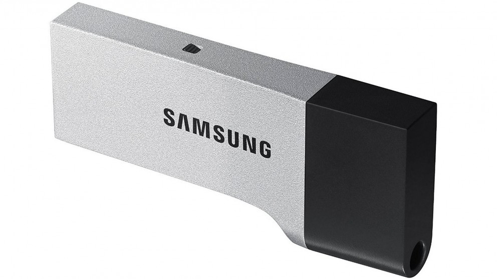 Samsung USB Drive 128GB, Duo Type, USB3.0 and Micro USB2.0, Silver & Black, 130MB/s Read*, 5.2g, 5 Years Warranty