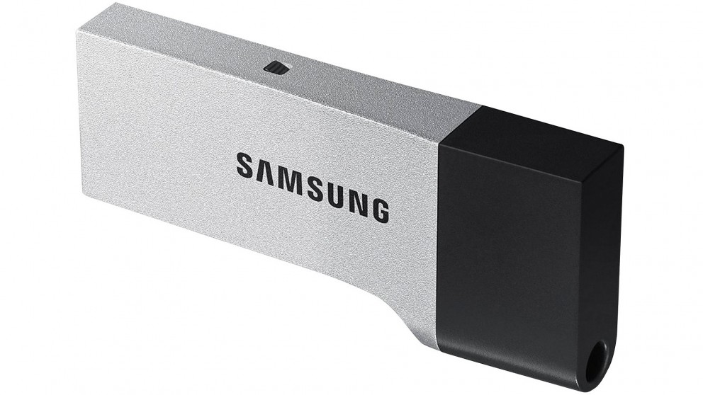 Samsung USB Drive 64GB, Duo Type, USB3.0 and Micro USB2.0, Silver & Black, 130MB/s Read*, 5.2g, 5 Years Warranty