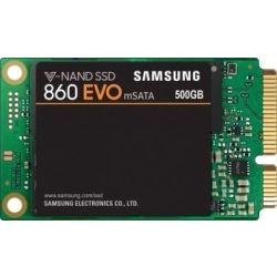 Samsung SSD 860 EVO 500GB, MZ-M6E500BW, V-NAND, mSATA, SATA III 6GB/s, R/W(Max) 550MB/s/520MB/s, 98K/90K IOPS, 300TBW, 5 Years Warranty