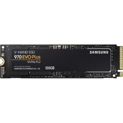 SSD 970 EVO Plus (2280)-500GB, Samsung 64L 3-bit MLC V-NAND, M.2 (2280), NVMe, R/W(Max) 3,500MB/s/3,200MB/s, 480K/550K IOPS, 300TBW, 5 Years Warranty