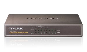 TP-Link TL-SF1008P 8-Port 10/100Mbps Desktop Unmanaged Switch 4-Port PoE 57W IEEE 802.3af, Fanless