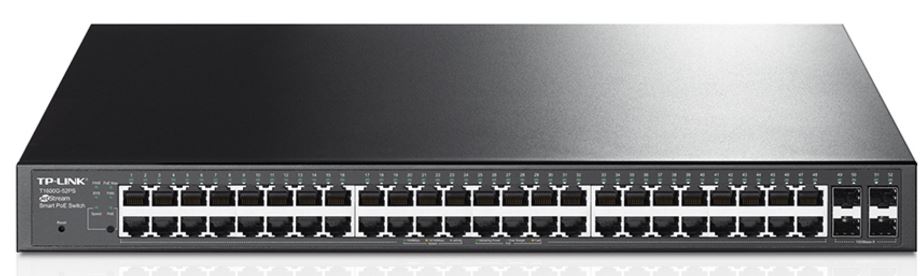 TP-Link TL-SG2452P T1600G-52PS JetStream 48-Port Gigabit Smart Switch with 4 SFP Slots 384W PoE+ 802.1Q VLAN Port Security Storm control L2/L3/L4 QoS