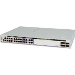 Alcatel-Lucent Gigabit Ethernet L3 Switch 1RU with 24 RJ45 10/100/1000 BaseT Ports, 4 Fixed SFP+ (1G/10G) Ports, USB, EMP, two 20G stacking Ports
