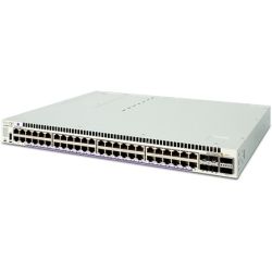 Alcatel-Lucent Gigabit Ethernet L3 Switch 1RU with 48 RJ45 10/100/1000 BaseT Ports, 4 Fixed SFP+ (1G/10G) Ports, USB, EMP, two 20G stacking Ports