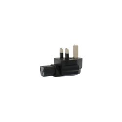 Manufacturer: InLine. This black in line power adapter converts from IEC 320-C14 (Standard IEC computer power socket) to an UK 3-pin power plug. Please note the power adapters are in line plug