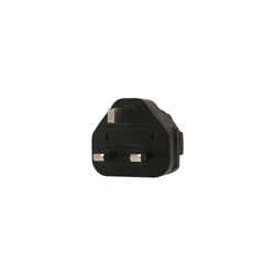 Manufacturer: InLine. This in line black adapter enables you to convert from a US 3 Pin plug to a UK 3 Pin plug. Please note the power adapters are in line plug adapters only and do not alter