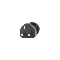 Manufacturer: InLine. This in line black adapter enables you to convert from a Schuko plug to a UK 3 Pin plug. Please note the power adapters are in line plug adapters only and do not alter voltages,