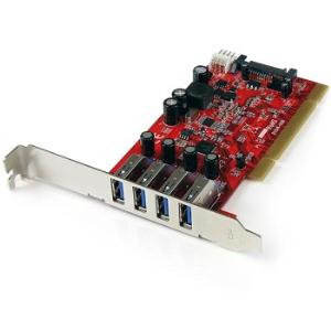 StarTech 4-Port PCI SuperSpeed USB 3.0 Adapter Card with SATA/SP4 Power