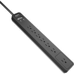 APC PE76Essential SurgeArrest 7-Outlet Surge Protector (6' Black 120V)