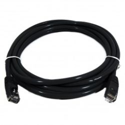 8Ware Cat6a UTP Ethernet Cable, Snagless - 0.5m (50cm) - Black