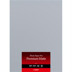 Canon Photo Paper Pro Premium Matte, 20 Sheets, A2 Size, 210gsm, The Ultimate in Matte Photo Paper Brightness and Quality