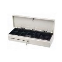 Birch POS Flip-top Lockable Cash Drawer, 6 Bill, 8 Coin, 1 Cheque Slot, Micro-switch, Printer Interface, RJ-11