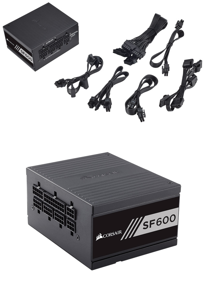 Corsair 600W SF 80+ Gold Fully Modular 80mm FAN SFX PSU (Not ATX Standard) 7 Years Warranty