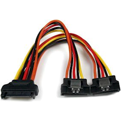 6in Latching SATA Power Y Splitter Cable