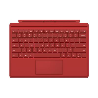 Microsoft QC7-00062, Surface Pro 4 Type Cover (Red) with Backlit Keys, 1 Year