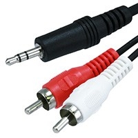 8Ware QK-8057 3.5 ST Plug - 2x RCA Plug 2m