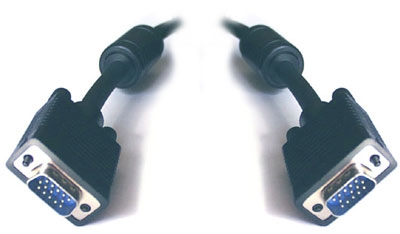 8ware RC-3050F, VGA Monitor Cable,HD15 pin Male to Male with Filter UL Approved, 2m, 1 Year Warranty, 8WR CAB VGA-MON-M-M-2M-BLK