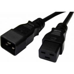 8Ware Power Cable Extension IEC-C19 Male to IEC-C20 Female in 3m