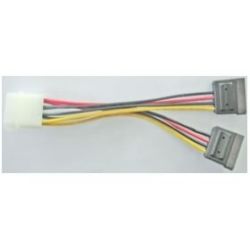 8Ware TNP09269 Molex Power Splitter Cable 1x Molex M to 2x SATA III 15-Pin 15cm