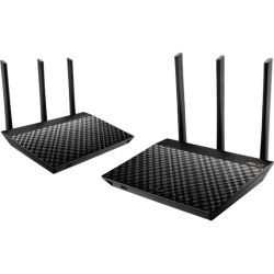 ASUS AC1900 WIRELESS DUAL BAND MESH ROUTER,GbE(4),USB 3.0(1),USB 2.0(1),ANT(3),2PK,3YR WTY