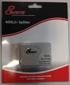 8ware ADSL 2+ Telephone Line & Internet Splitter Filter Passthrough Jack Micro (AS/ACIF S041:2005 Compliant) LS