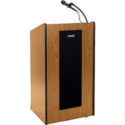 Presidential Plus Sound Lectern Medium Oak 50W Amp 2 Speakers Microphone