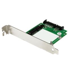 StarTech SATA to mSATA SSD Adapter w/ Full and Low Profile Brackets - SATA to Mini SATA Converter Card