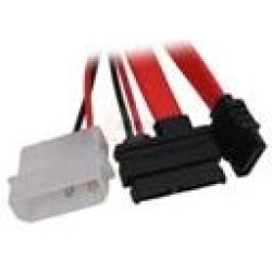 Molex to Slimline SATA Power + Data Cable 15cm + 80cm, GNR CAB MOLEX-SLIM-SATA