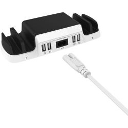 Huntkey SmartU USB Charging Dock with 4 USB 2.4A Ports and 2 Micro USB Connectors