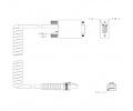 DATALOGIC CAB434 RS232 PWR 9P FEM COIL