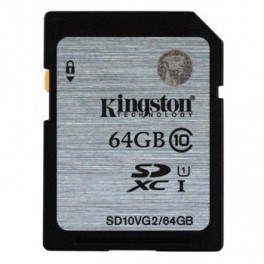 Kingston 64GB SDHC Class 10 UHS-I 80MB/S Read Flash Card Far East Retail