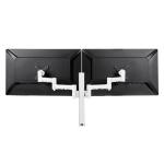 Atdec Systema SD4640W Dual Monitor Mounting Kit - 2x 460mm Mount Arms with 400mm Modular Desk Post - White Edition