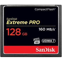 SanDisk ExtremePro, CF, 128GB, 160MB/150MB/s, UD