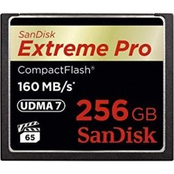 SanDisk Extreme Pro CF, CFXPS 256GB, VPG65, UDMA 7, 160MB/s R, 140MB/s W, 4x6, Lifetime Limited