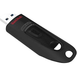 SanDisk Ultra USB 3.0 Flash Drive, CZ48 256GB, USB3.0, Black, stylish sleek design, 5Y