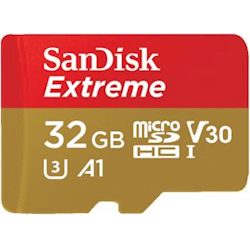 SanDisk SDSQXAF-032G-GN6MA32GB Extreme UHS-I microSDHC Memory Card with SD Adapter