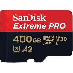 SanDisk ExtremePro microSDXC, V30, U3, C10, A2, UHS-I, 170MB/sR, 90MB/sW, 4x6, SD adaptor, Lifetime Limited