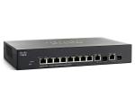 Cisco SG 200 8-Port Gigabit Smart Switch 8 PoE Ports 64 Watts 2 GbE & 2 combo Gb SFP Slots