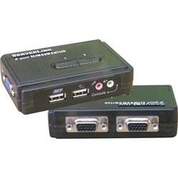 ServerLink 2 Port KVM - VGA/USB/Audio & 2 x 1.2m cables