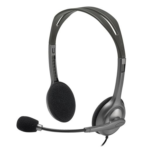 Logitech H110 Stereo Headset Over-the-head Headphone 3.5mm Versatile Adjustable Microphone for PC Mac